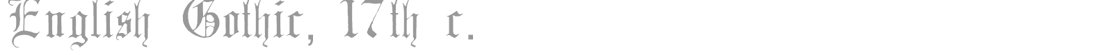 English Gothic font preview